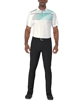 Pga Tour Men's Short Sleeve Diagonal Chest Stripe Golf Polo Shirt