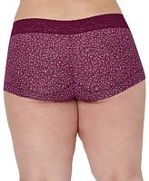 Maidenform Cotton Dream Lace Boyshort Underwear 40859