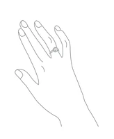 Bling Jewelry Pave Cz Halo Circle 3CT Round Solitaire Created White Opal Promise Ring With Split Shank Band & Side Stone Accent Ring .925 Sterling Sil