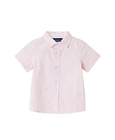 Andy & Evan Baby Boys Pink Striped Oxford and Bowtie Shorts Set