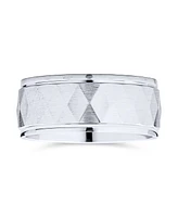 Bling Jewelry Stash Striped Pattern .925 Sterling Silver Band Ring