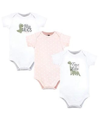 Hudson Baby Girls Cotton Bodysuits, Tons Of Love, 9-12 Months