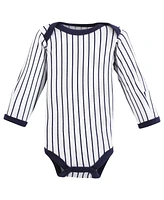 Luvable Friends Baby Boys Preemie Long Sleeve Bodysuits 3pk, Baseball, Preemie