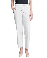 Jones New York Petite Linen-Blend Pull-On Wide-Leg Pants