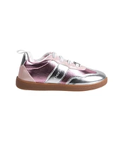 Bebe Toddler Girls Heart Lace Plate and Printed Lining Sneakers