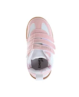 Bebe Toddler Girls Adhesive Straps and Printed Lining Sneakers