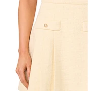 CeCe Women's Tweed Pleated Mini Skirt