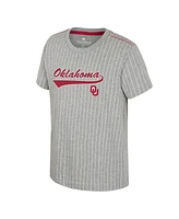 Colosseum Big Boys and Girls Heather Gray Oklahoma Sooners Airball Baseball T-Shirt