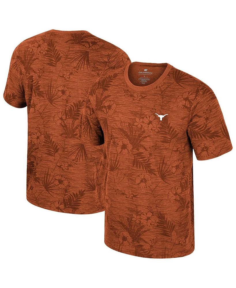 Colosseum Men's Burnt Orange Texas Longhorns Floral Printed T-Shirt