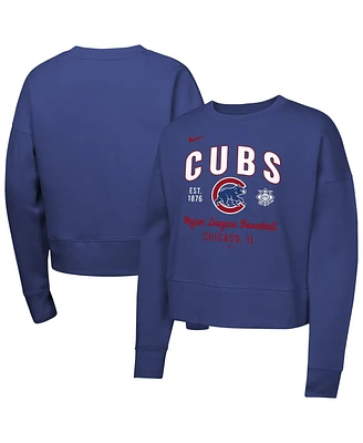 Nike Big Girls Royal Chicago Cubs Fleece Sweatshirt