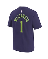Nike Big Boys and Girls Zion Williamson Purple New Orleans Pelicans 2024/25 City Edition Name Number T-Shirt