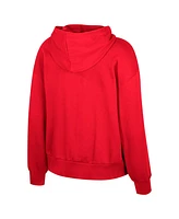 Colosseum Women's Scarlet Nebraska Huskers Reflection Rhinestone Drawcord Pullover Hoodie