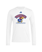 Adidas Men's White Kansas Jayhawks Together On-Court Pregame Long Sleeve T-Shirt