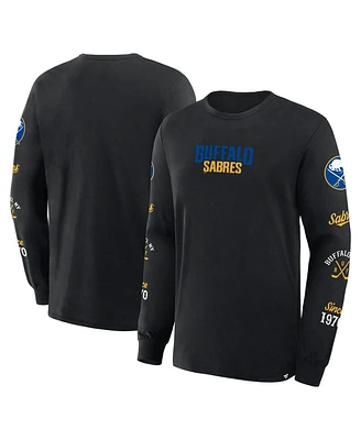 Fanatics Men's Black Buffalo Sabres Boxed Legacy Long Sleeve T-Shirt