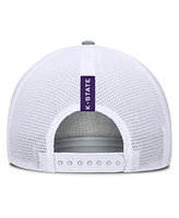 Fanatics Men's Heather Gray/Purple Kansas State Wildcats Profile Trucker Adjustable Hat