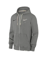 Nike Men's Charcoal Kansas City Royals Authentic Collection Travel Performance Full-Zip Hoodie