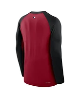 Nike Men's Red/Black Arizona Diamondbacks Authentic Collection Game Time Raglan Performance Long Sleeve T-Shirt