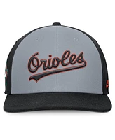 Nike Men's Gray/Black Baltimore Orioles Pro Performance Snapback Hat