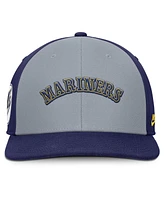 Nike Men's Gray/Navy Seattle Mariners Pro Performance Snapback Hat