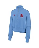 Nike Women's Light Blue St. Louis Cardinals Cooperstown Collection Phoenix Fleece Half-Zip Sweatshirt