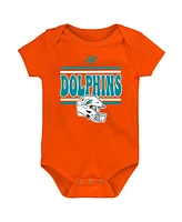 Outerstuff Baby Boys and Girls 3-Piece Miami Dolphins Play Day Bodysuit