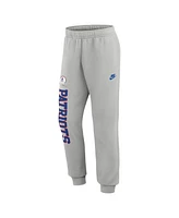 Nike Men's Silver New England Patriots Rewind Club Fleece Joggers Pants