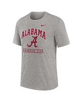 Nike Men's Heather Gray Alabama Crimson Tide Arch Over Logo Tri-Blend T-Shirt