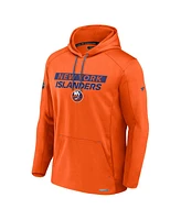 Fanatics Men's Orange New York Islanders Authentic Pro Rink Fleece Pullover Hoodie
