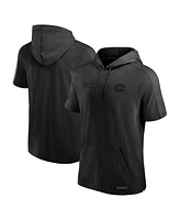 Fanatics Men's Black Montreal Canadiens Authentic Pro Road Performance Short Sleeve Pullover Hoodie