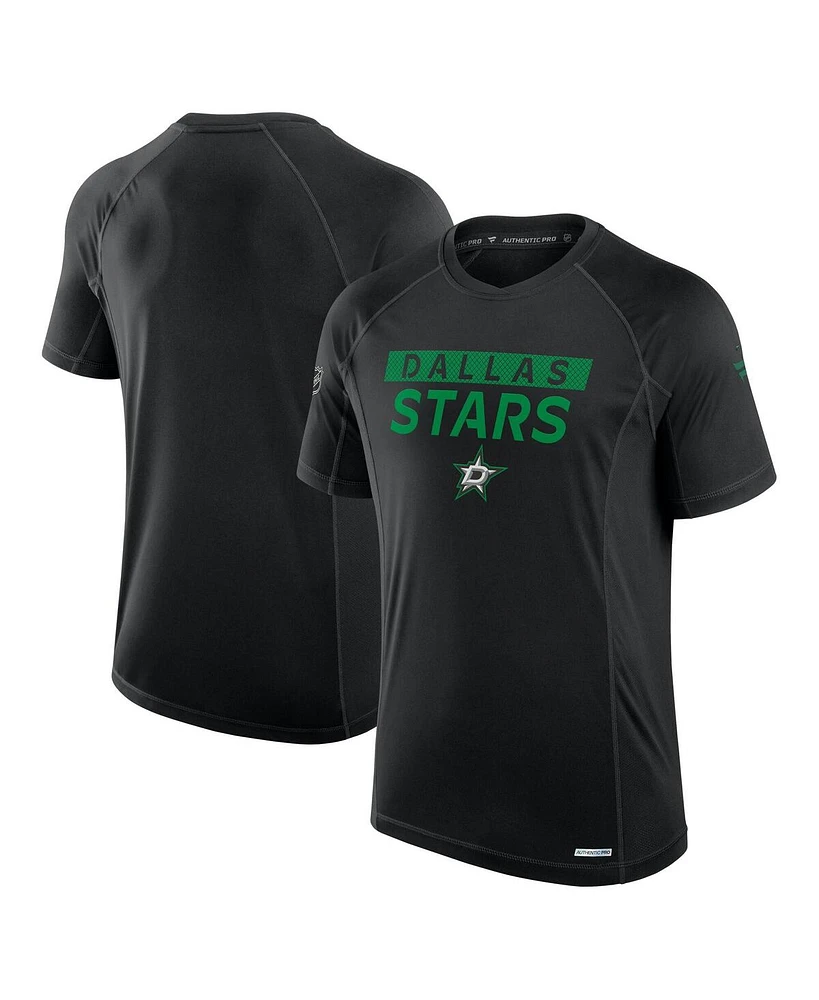 Fanatics Men's Black Dallas Stars Authentic Pro Rink Tech T-Shirt