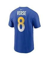 Nike Men's Jared Verse Royal Los Angeles Rams 2024 Nfl Draft First Round Pick Name Number T-Shirt