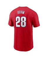 Nike Men's Alec Bohm Red Philadelphia Phillies Fuse Name Number T-Shirt
