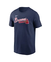 Nike Men's Austin Riley Navy Atlanta Braves Fuse Name Number T-Shirt