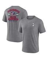 Fanatics Men's Heather Gray Columbus Blue Jackets Winger Tri-Blend T-Shirt