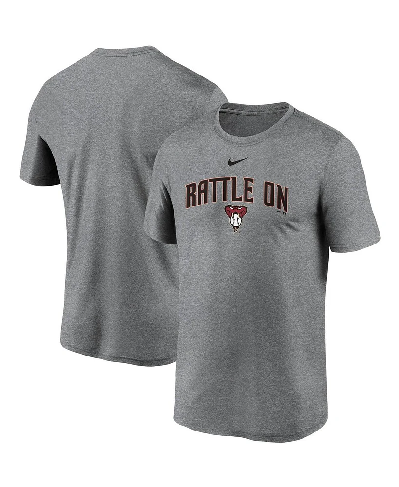 Nike Men's Gray Arizona Diamondbacks Local Font Legend T-Shirt