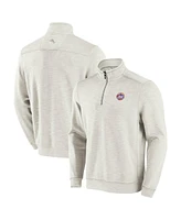 Tommy Bahama Men's Cream New York Mets Sport Tobago Bay Tri-Blend Half-Zip Sweatshirt