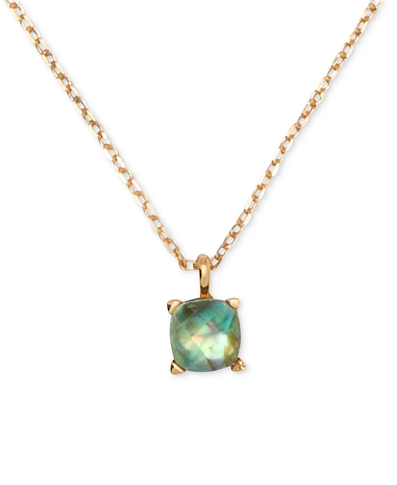 Kate Spade New York Gold-Tone Cubic Zirconia Pendant Necklace, 16" + 3" extender