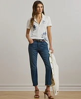 Lauren Ralph Women's Patchwork Pique Polo Shirt