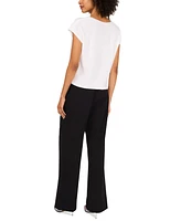 Vince Camuto Women's Shine V-Neck Cap-Sleeve Sweater