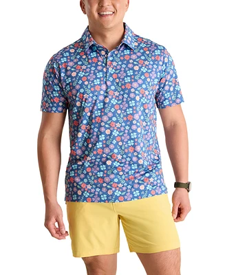 Chubbies Men's The Spring Pedal Classic-Fit Printed Performance Polo Shirt