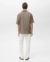 Mango Men's Slim-Fit Cotton-Blend Shirt