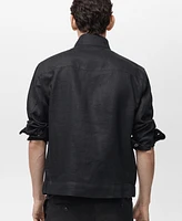 Mango Men's Slim-Fit Linen Overshirt