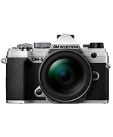 Om System Om-5 Mirrorless Camera with M.Zuiko Digital Ed 12-45mm f/4.0 Pro Lens, Silver