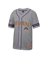 Colosseum Men's Gray Ecu Pirates Free Spirited Baseball Jersey