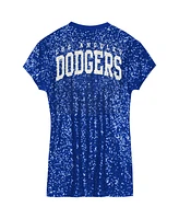 Outerstuff Girls Preschool Royal Los Angeles Dodgers Sequin V-Neck Dress