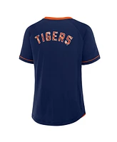 Fanatics Women's Navy Detroit Tigers League Diva Star Raglan V-Neck T-Shirt