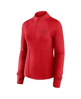 Fanatics Women's Red Philadelphia Phillies Elements Raglan Tri-Blend Quarter-Zip Top