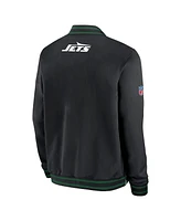 Nike Men's Black New York Jets Coaches Full-Zip Bomber Jacket