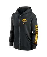 Nike Women's Black Iowa Hawkeyes Oversize Lockup Phoenix Full-Zip Hoodie Jacket