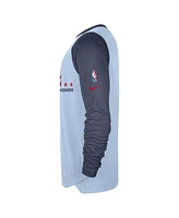 Nike Men's Light Blue Washington Wizards 2024/25 City Edition Authentic Pregame Performance Long Sleeve Shooting T-Shirt
